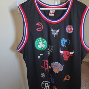 NBA Black Multi-Team Logo Jersey